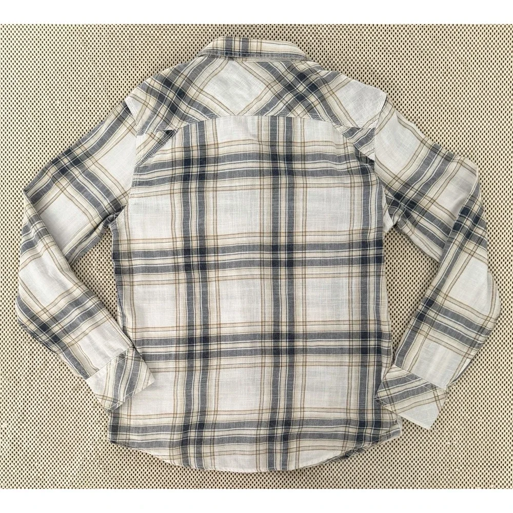 BKE Mens Western Style Lightweight Flannel Shirt Size L Pearl Snap The Buckle